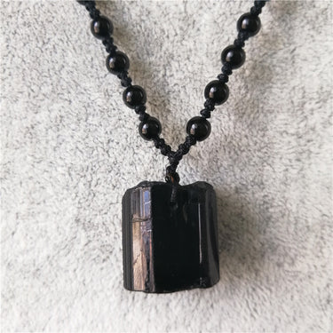 Raw Black Tourmaline Pendant